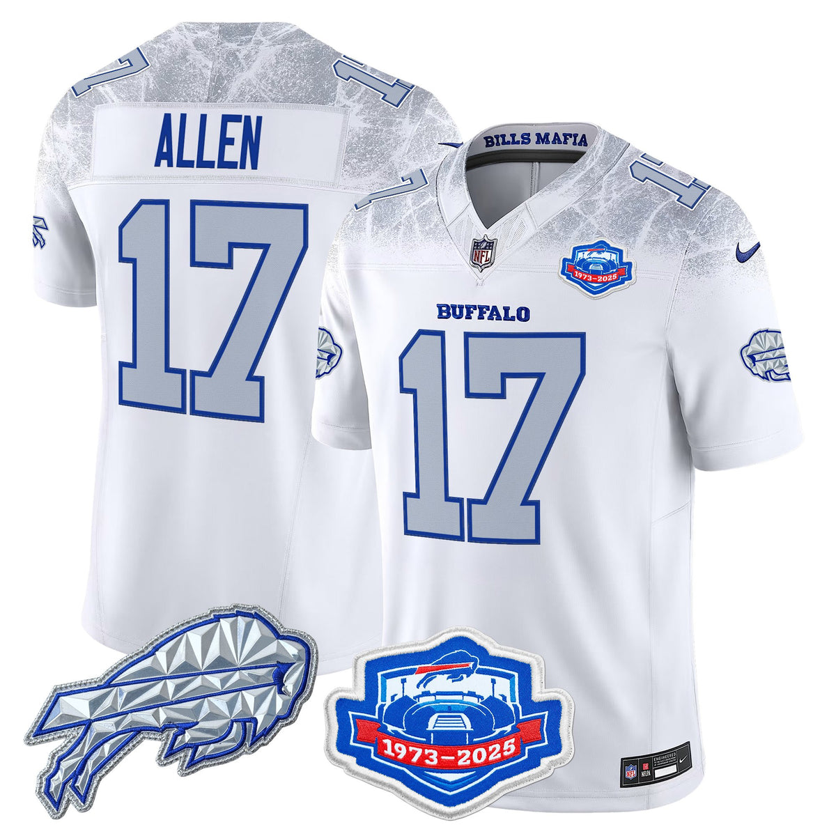 Men's Buffalo Bills 2025 "Rivalries" Vapor Limited Jersey - Farewell Season Patch - All Stitched