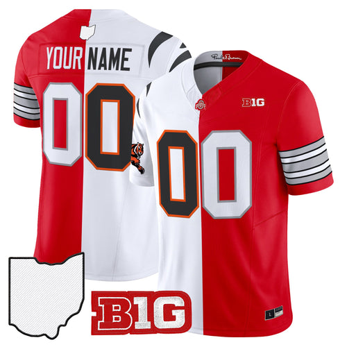 Browns & Bengals x College Football' Split Vapor Limited Custom Jersey - All Stitched