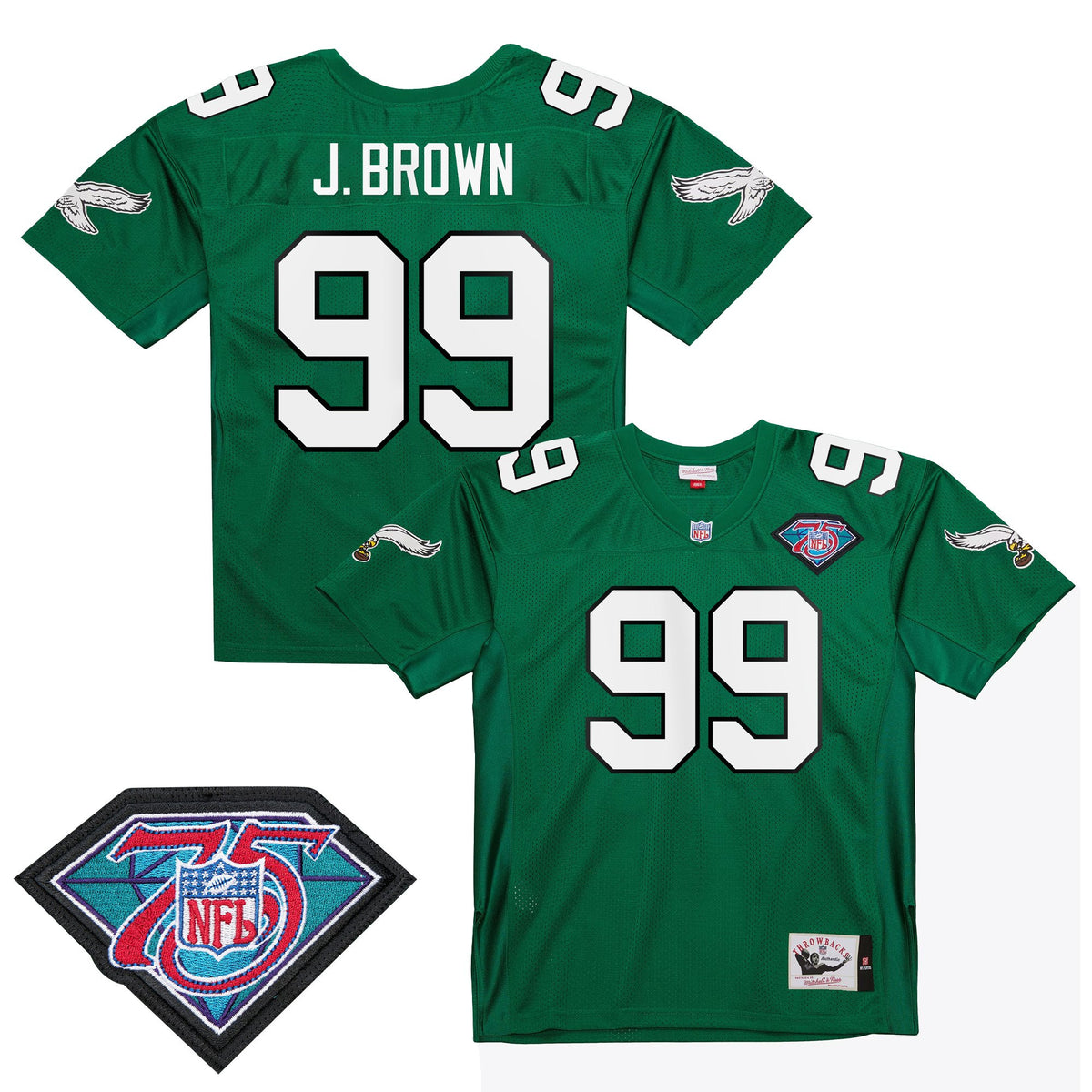 Men's Philadelphia Eagles Throwback Player Jersey - All Stitched