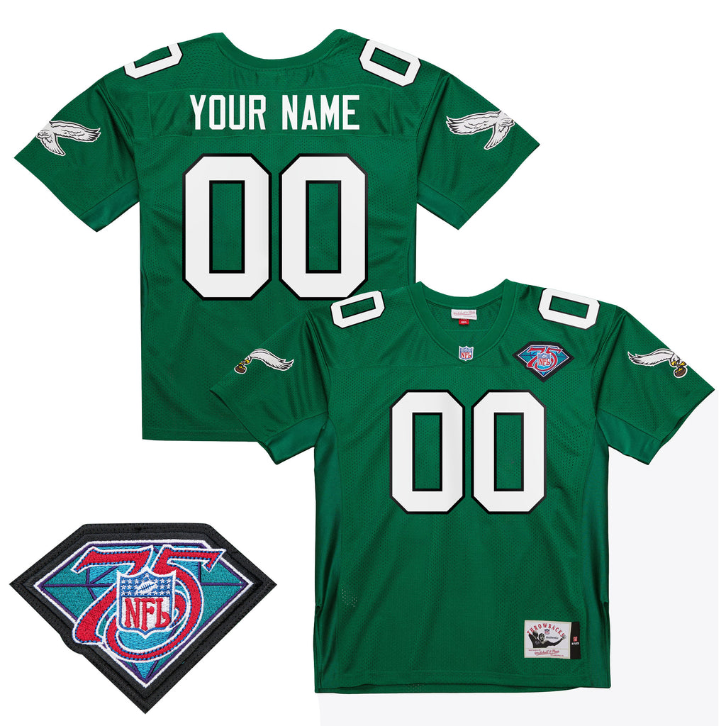 Philadelphia Eagles Throwback Custom Jersey - All Stitched