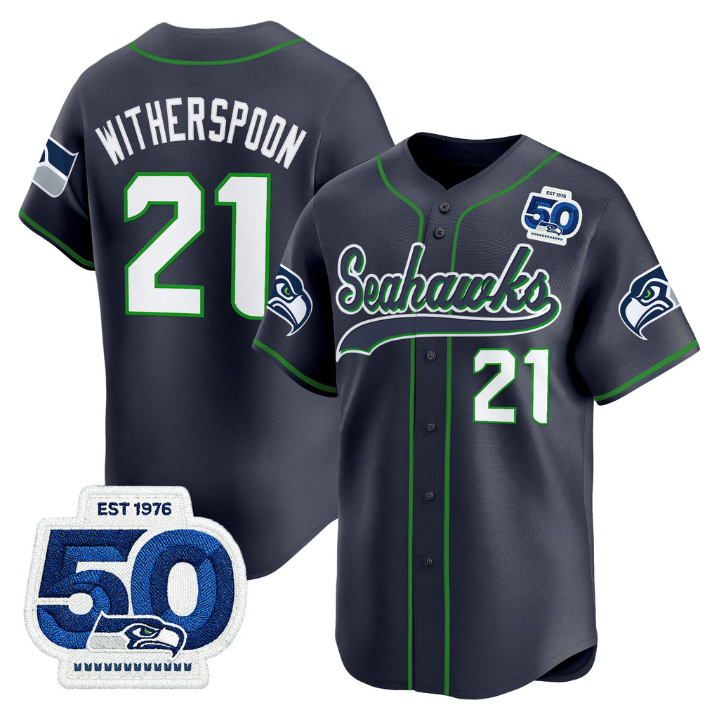 Men's Seattle Seahawks 50th Anniversary Vapor Baseball Jersey - All Stitched