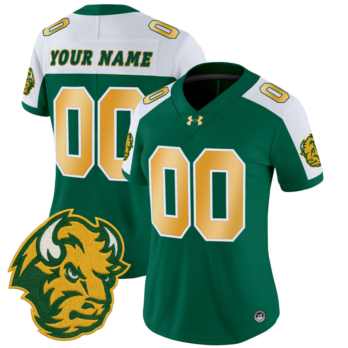 North Dakota State Bison Vapor Limited Custom Jersey - All Stitched