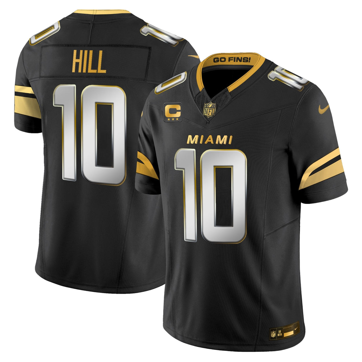 Men's Miami Dolphins 2025 "Rivalries" Gold Vapor Limited Jersey - All Stitched