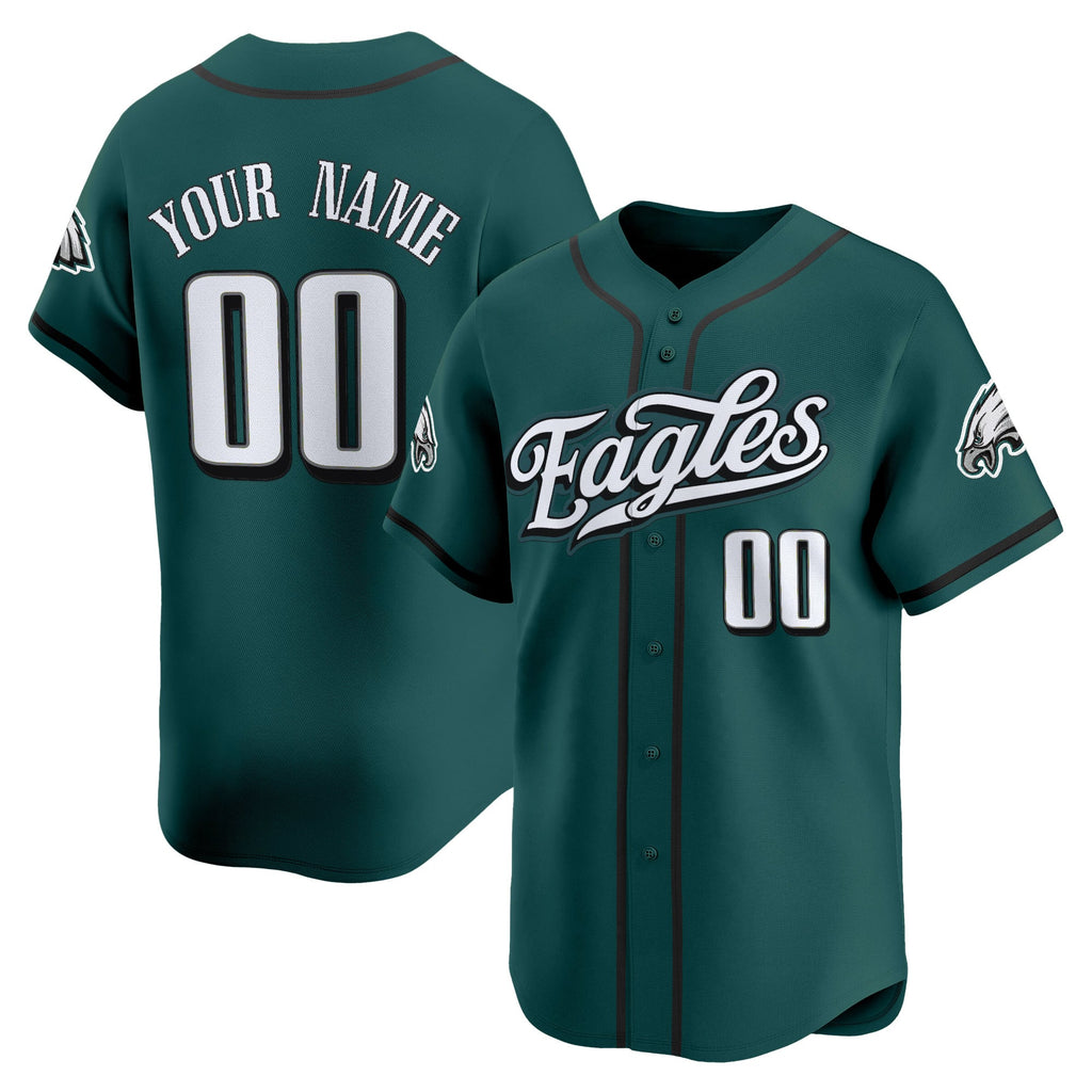 Philadelphia Eagles 2025 Vapor Baseball Custom Jersey V2 - All Stitched