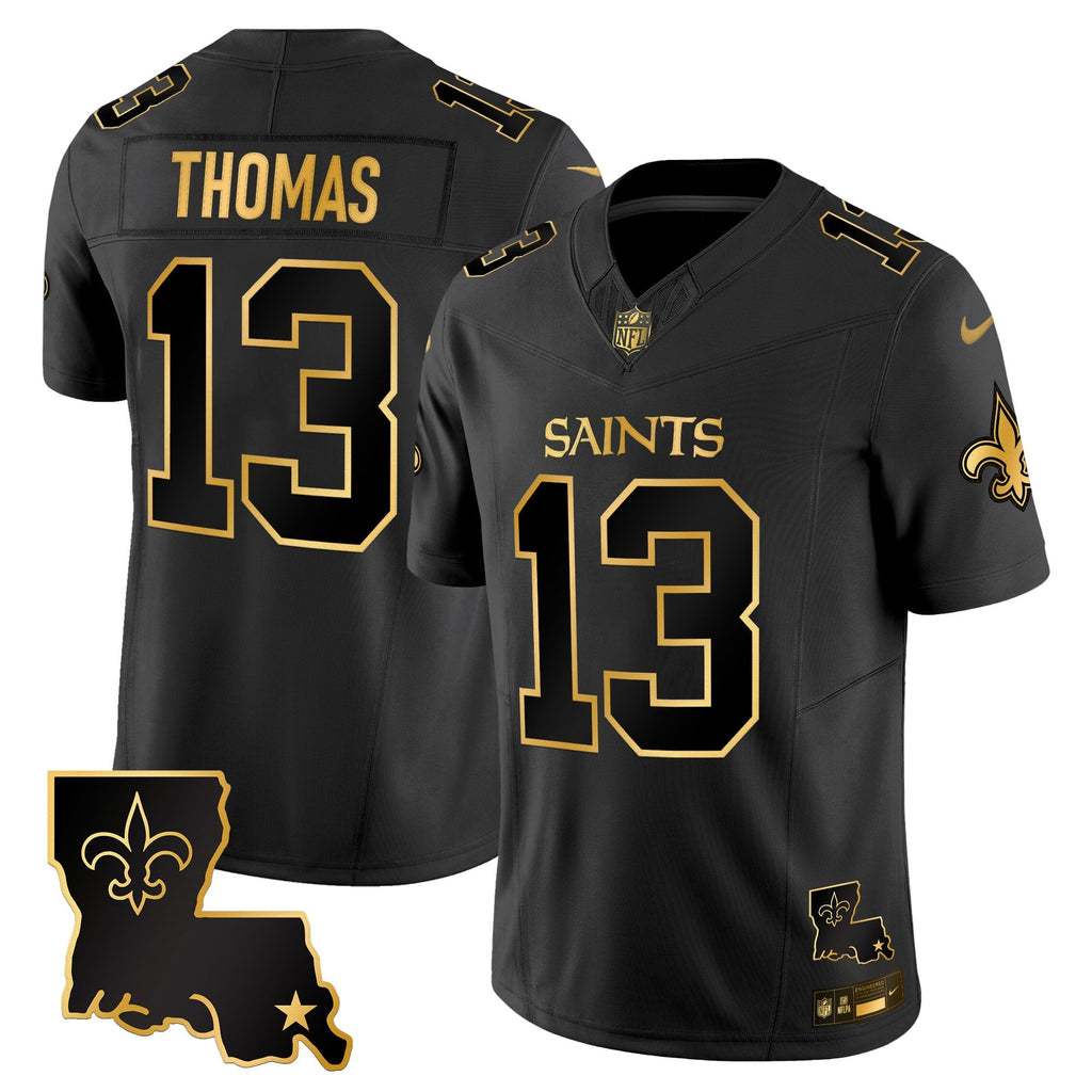 Men's New Orleans Saints 2025 Gold Vapor Limited Jersey - All Stitched