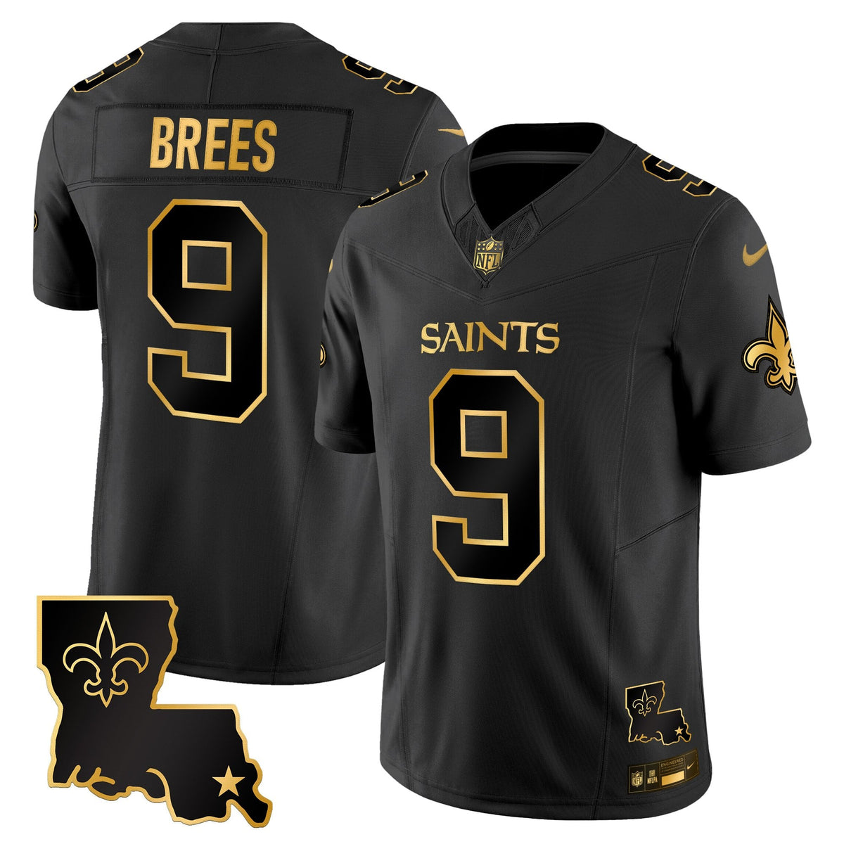 Men's New Orleans Saints 2025 Gold Vapor Limited Jersey - All Stitched