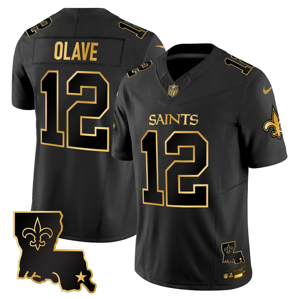 Men's New Orleans Saints 2025 Gold Vapor Limited Jersey - All Stitched