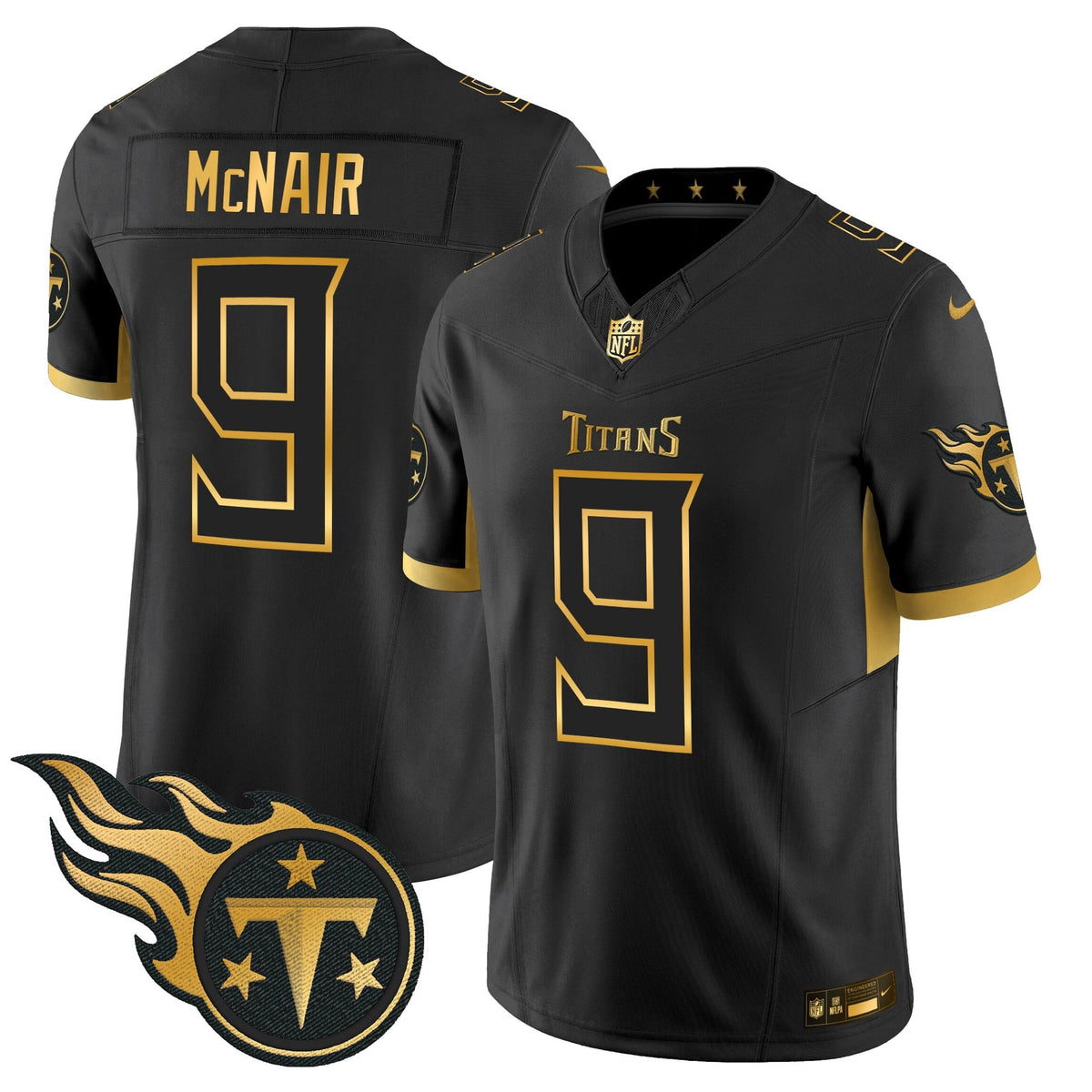 Men's Tennessee Titans 2025 Gold Vapor Limited Jersey - All Stitched