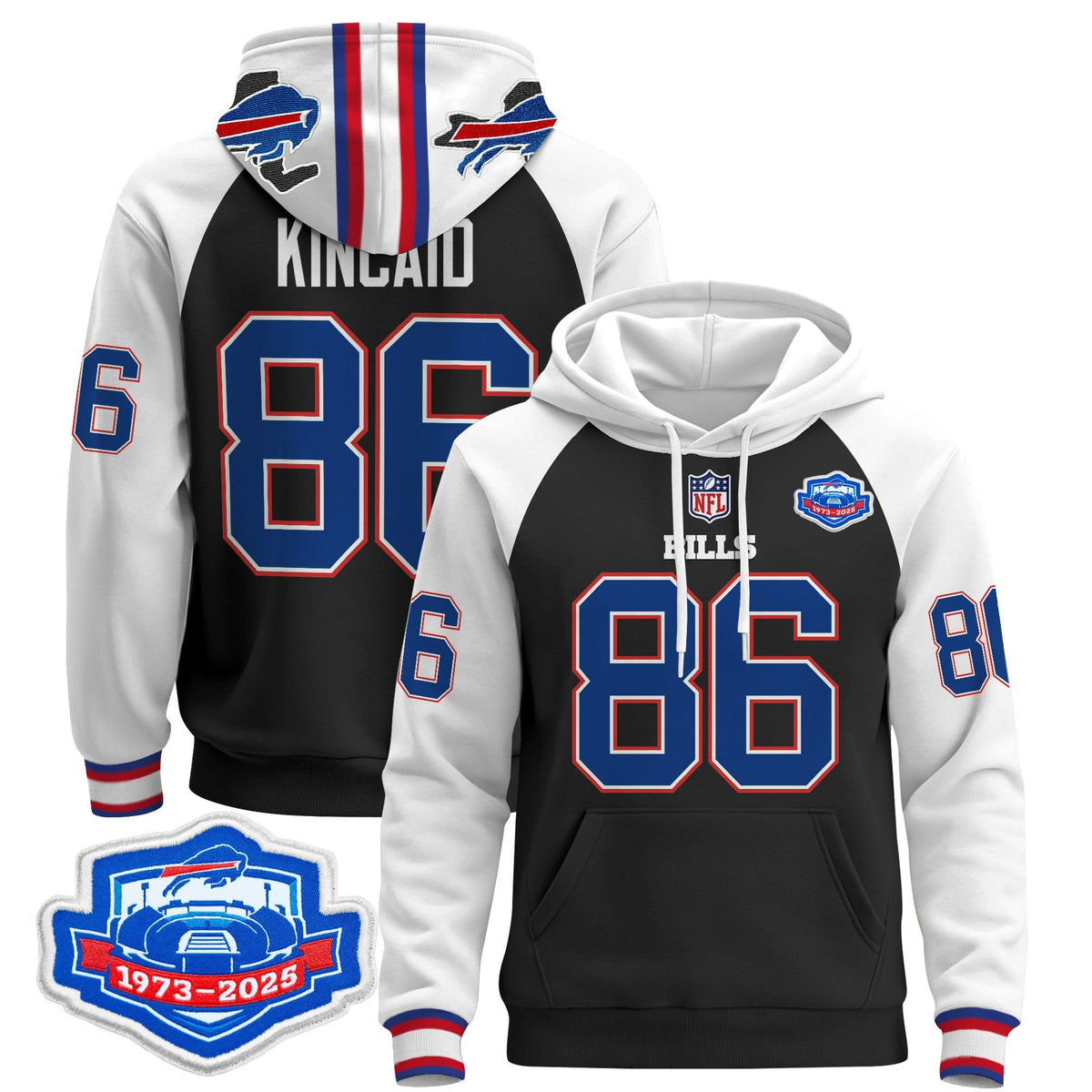 Men's Buffalo Bills 2025 Farewell Season Patch Pullover Hoodie - All Stitched
