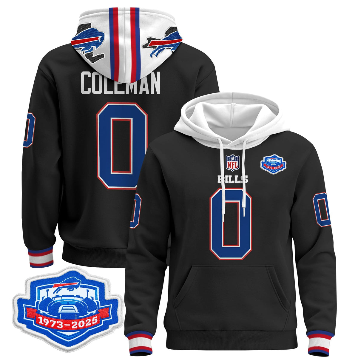 Men's Buffalo Bills 2025 Farewell Season Patch Pullover Hoodie - All Stitched