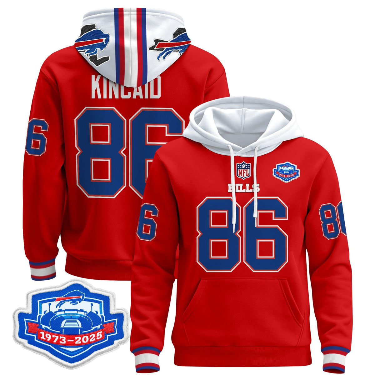 Men's Buffalo Bills 2025 Farewell Season Patch Pullover Hoodie - All Stitched