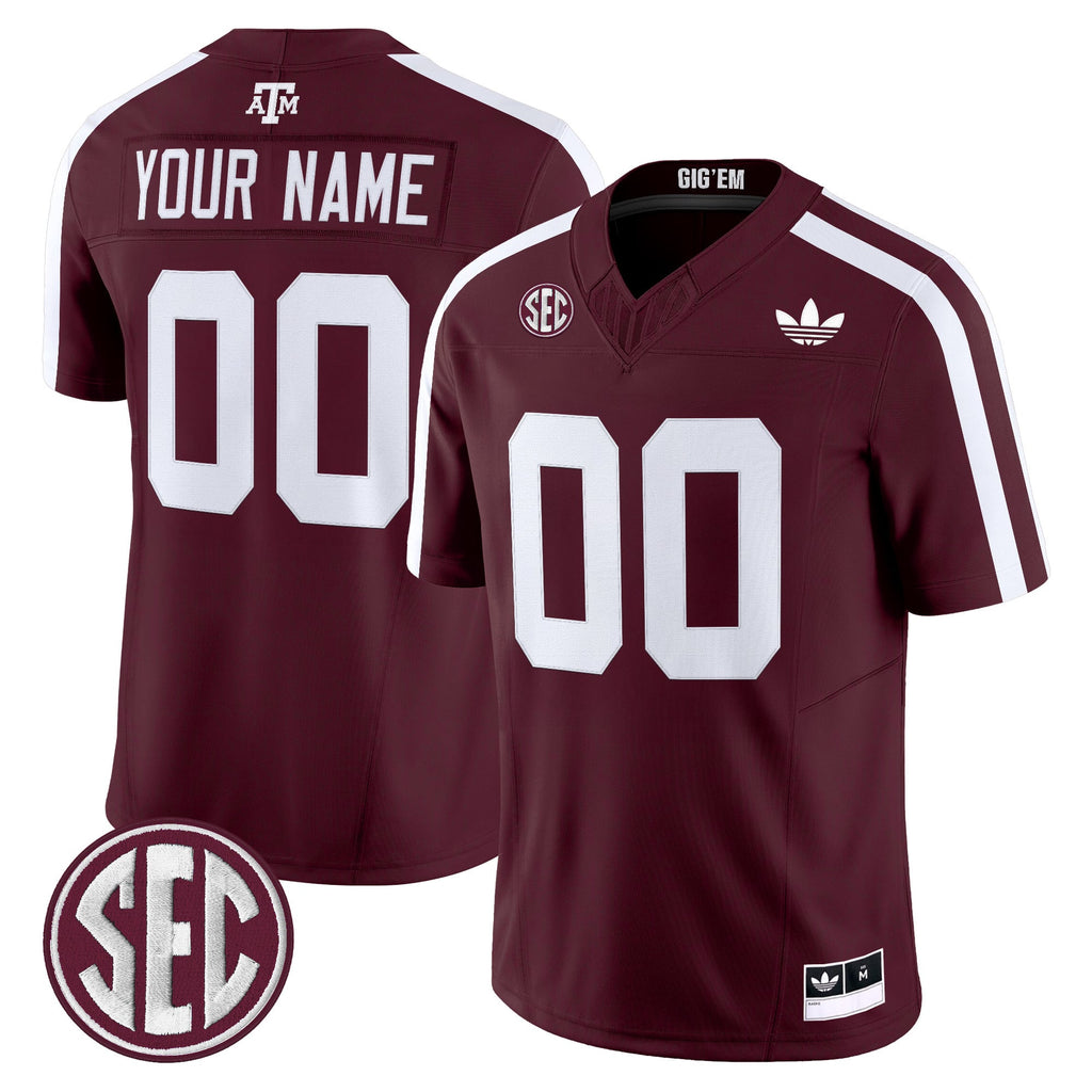 Texas A&M Aggies 2025 Vapor Limited Custom Jersey V2 - All Stitched