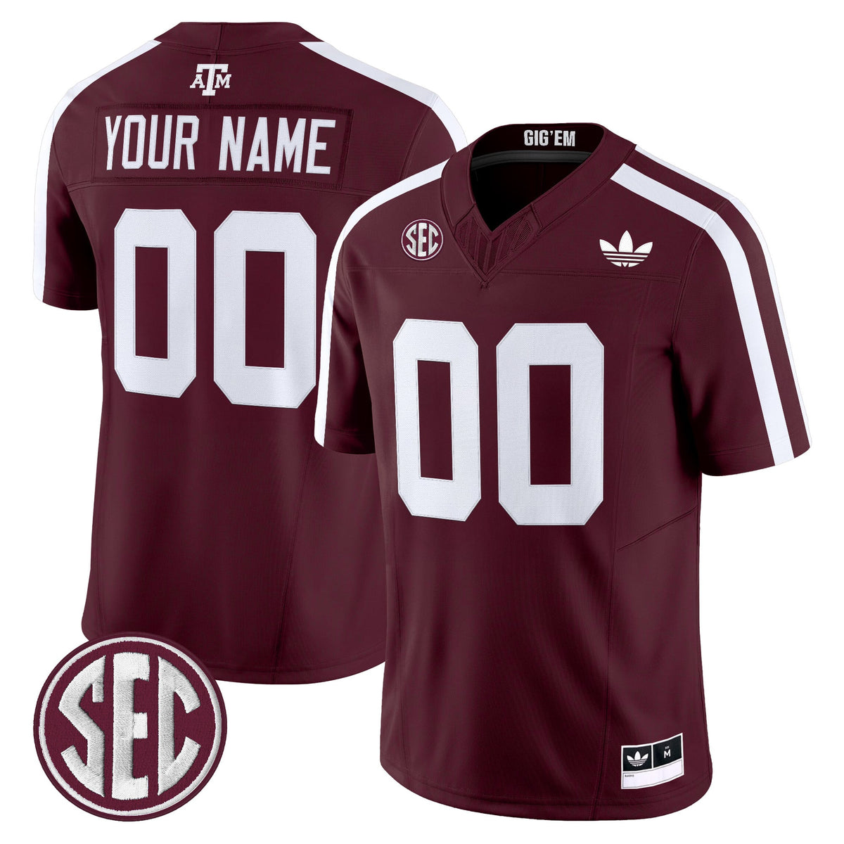 Texas A&M Aggies 2025 Vapor Limited Custom Jersey V2 - All Stitched