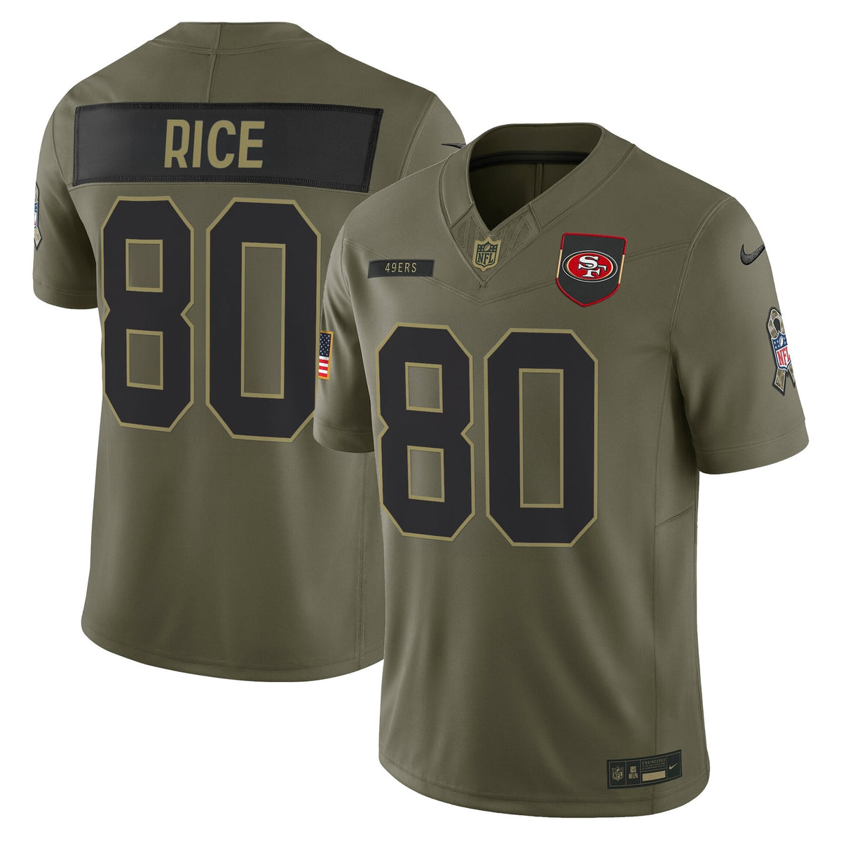 Men's San Francisco 49ers 2025 Salute to Service Vapor Limited Jersey - All Stitched