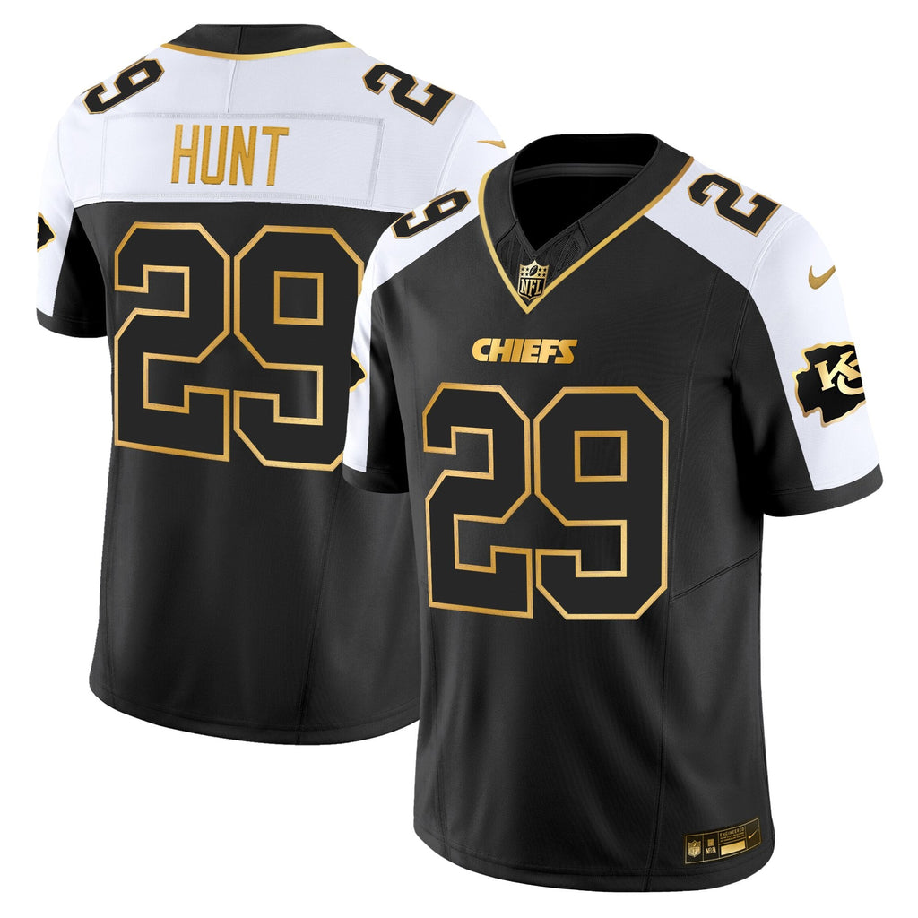 Men's Kansas City Chiefs 2025 Gold Vapor Limited Jersey - All Stitched