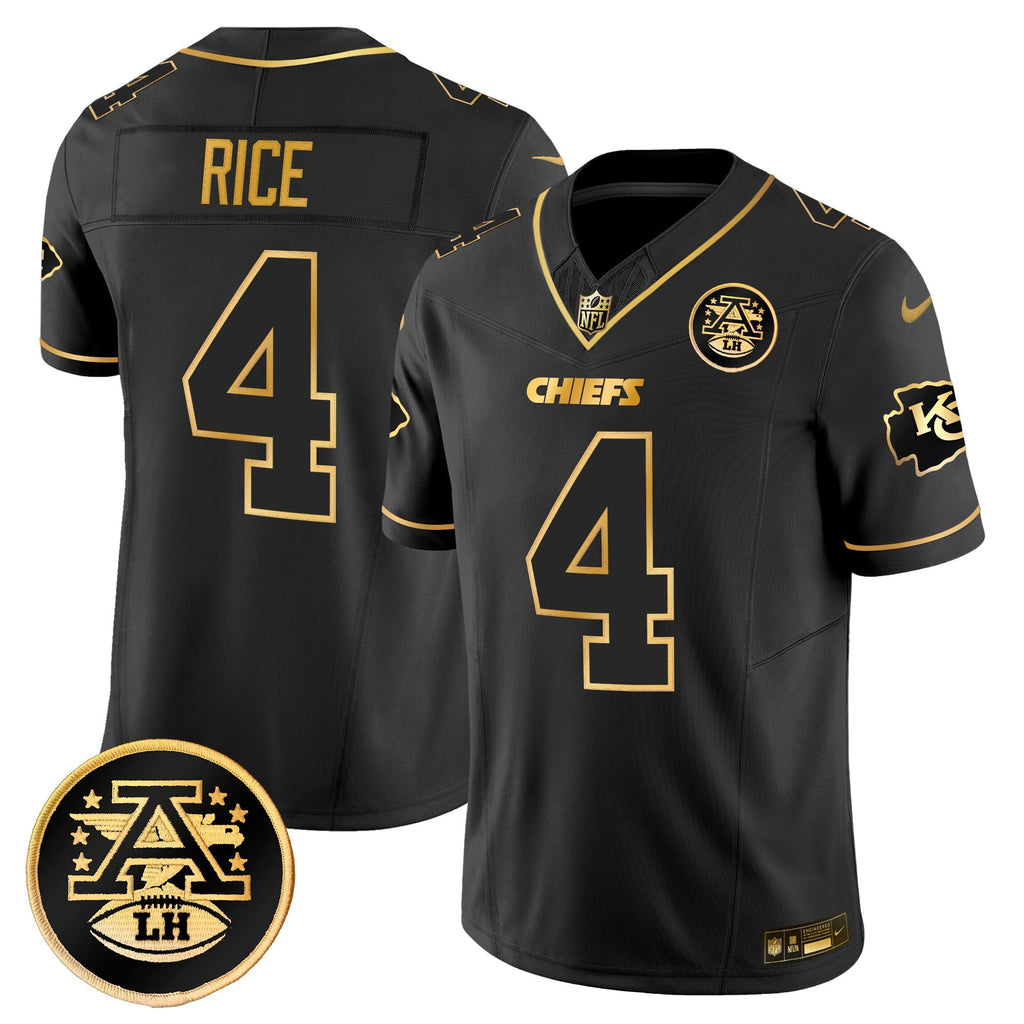 Men's Kansas City Chiefs 2025 Gold Vapor Limited Jersey - All Stitched