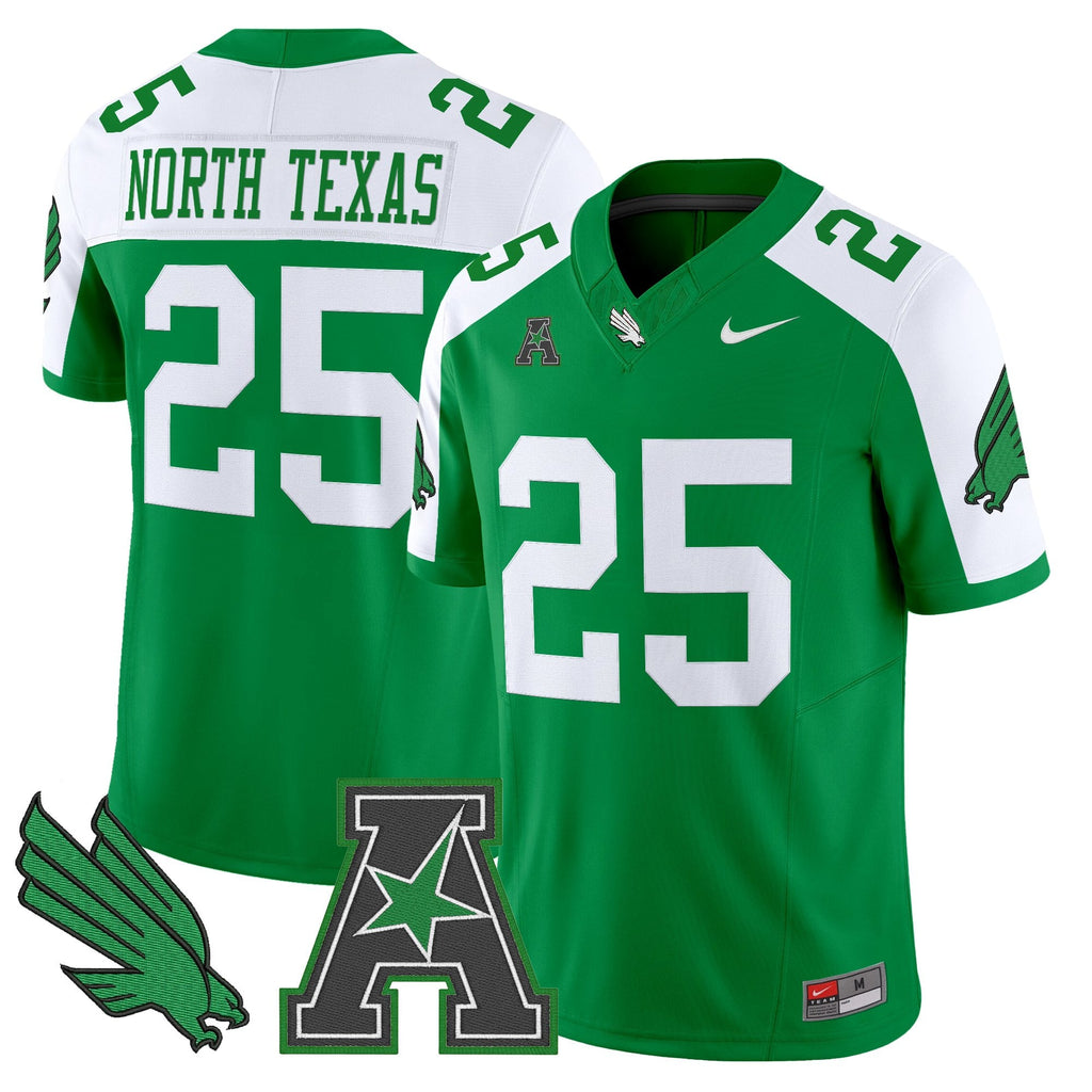 Men's North Texas Mean Green 2025 Vapor Limited Jersey - All Stitched