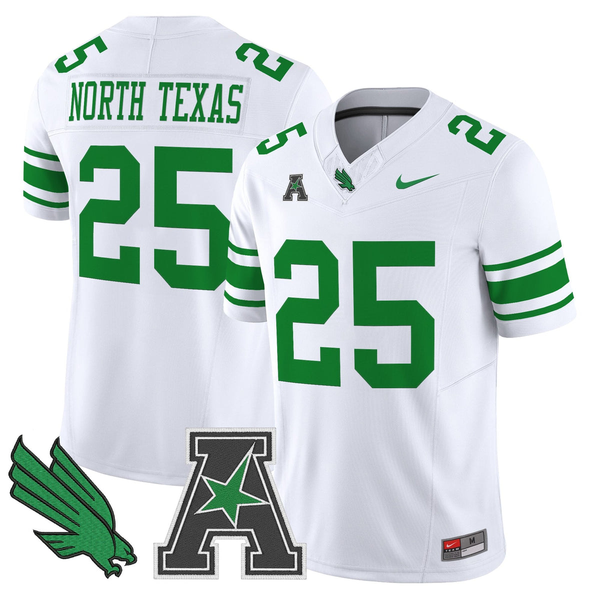 Men's North Texas Mean Green 2025 Vapor Limited Jersey - All Stitched