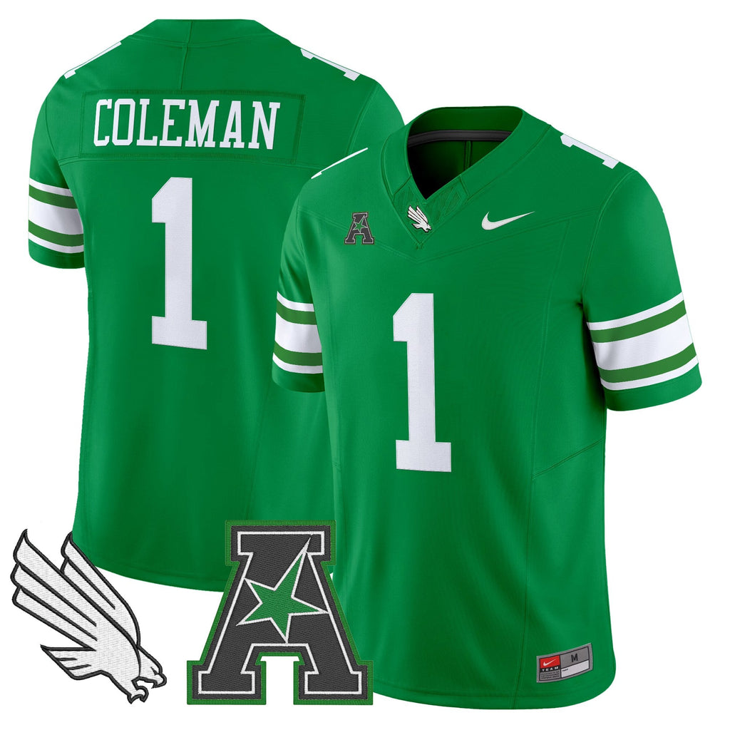 Men's North Texas Mean Green 2025 Vapor Limited Jersey - All Stitched