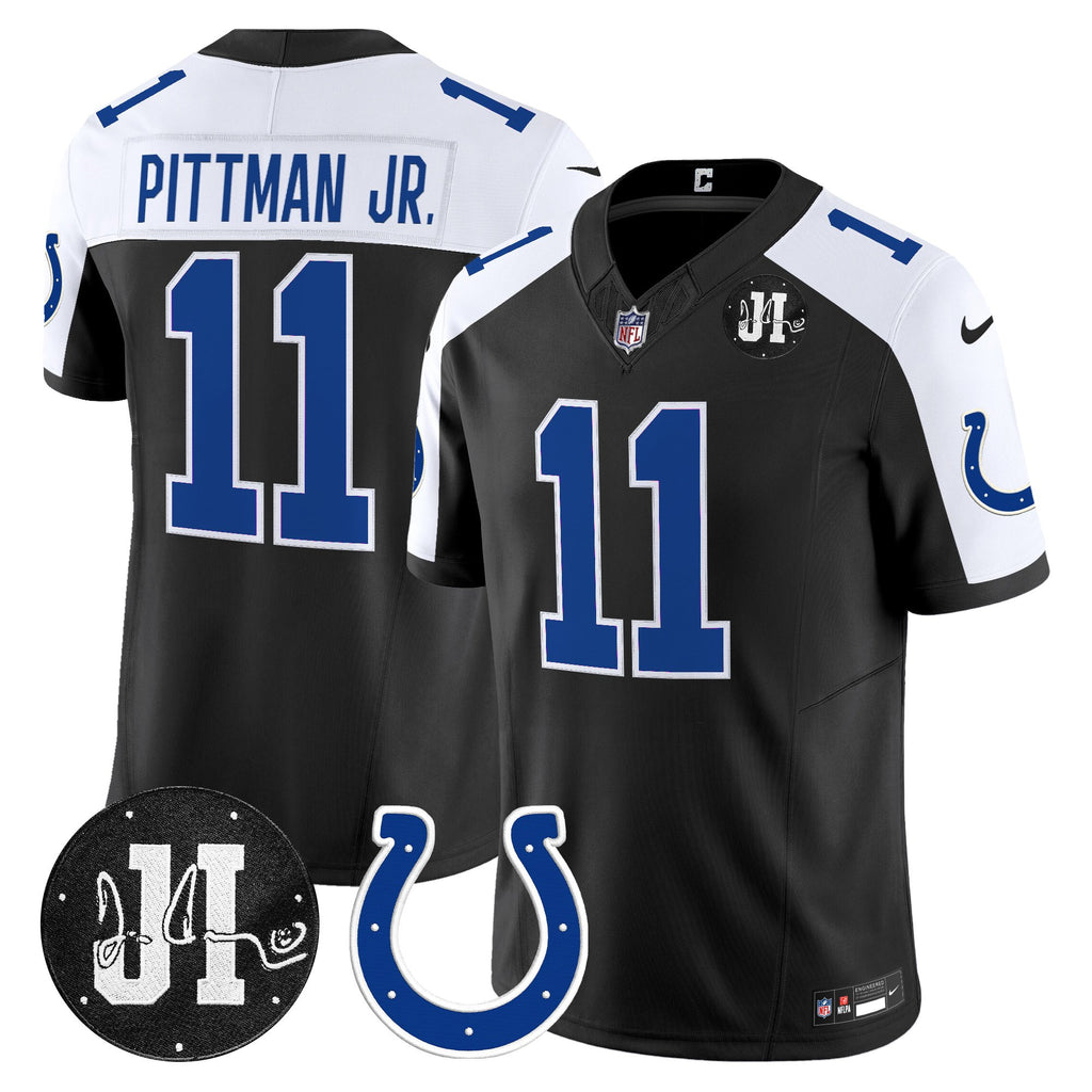 Men's Indianapolis Colts 2025 Jim Irsay Patch Vapor Limited Jersey - All Stitched