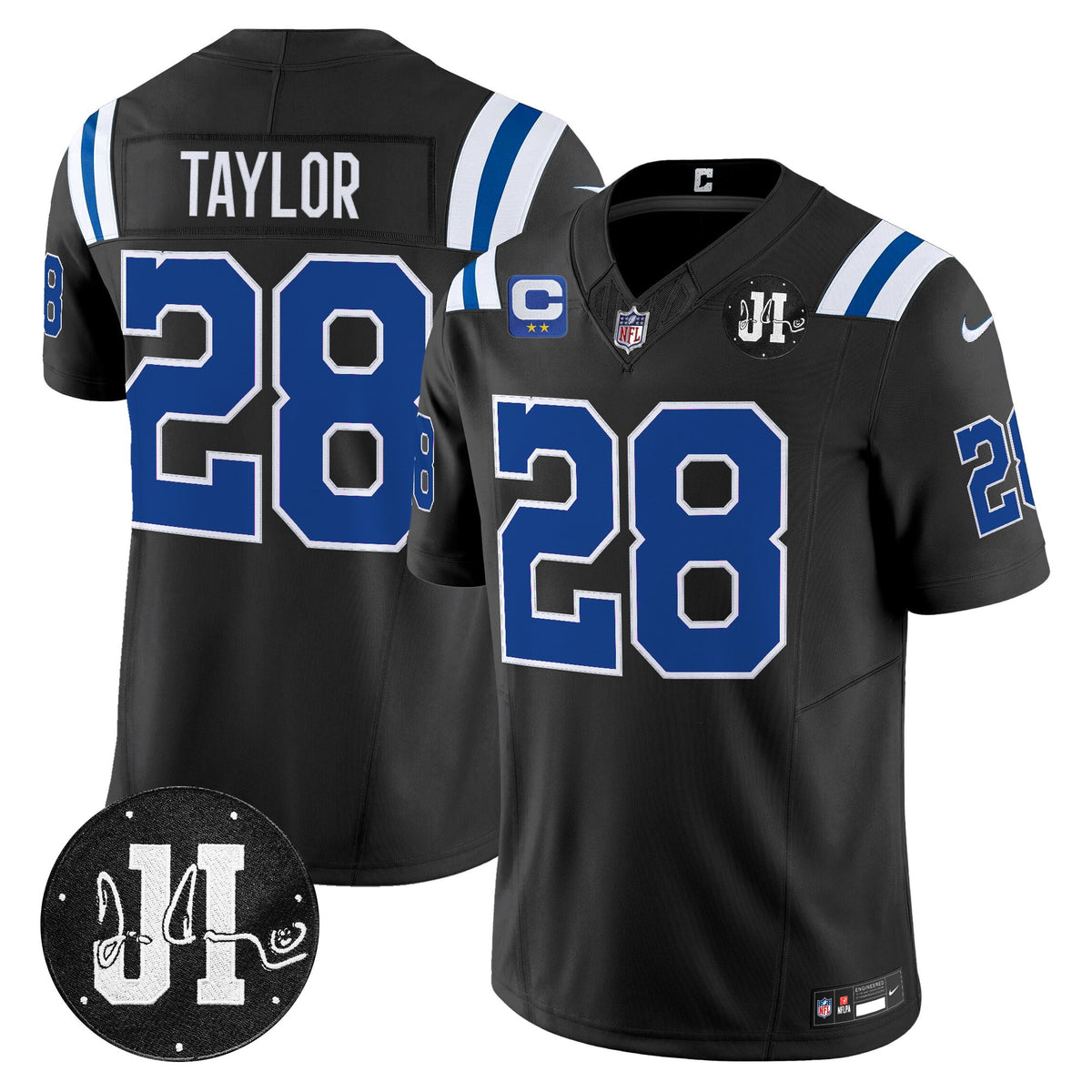 Men's Indianapolis Colts 2025 Jim Irsay Patch Vapor Limited Jersey - All Stitched