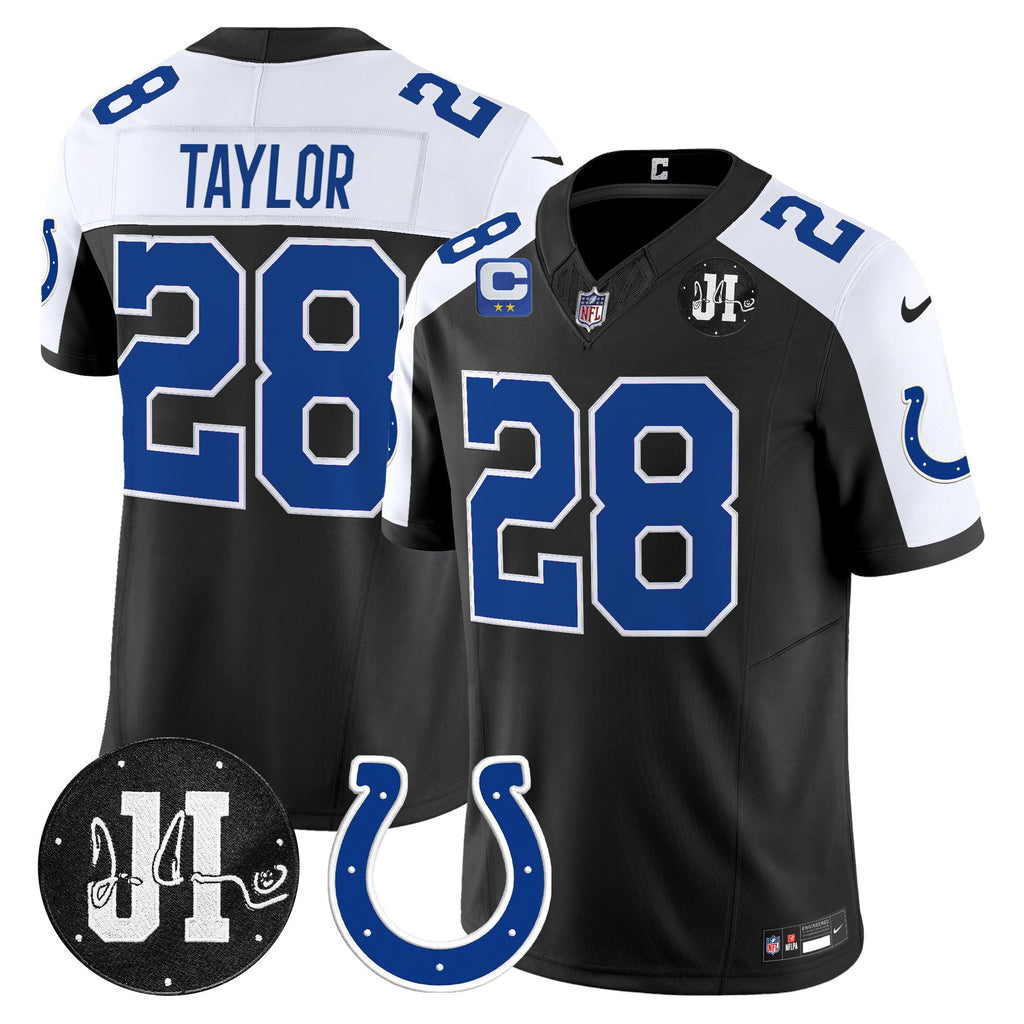 Men's Indianapolis Colts 2025 Jim Irsay Patch Vapor Limited Jersey - All Stitched