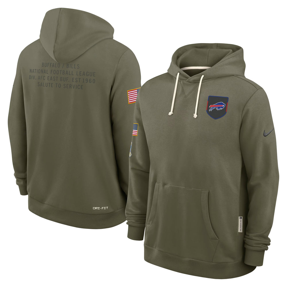 Buffalo Bills 2025 Salute to Service Pullover Hoodie - All Stitched