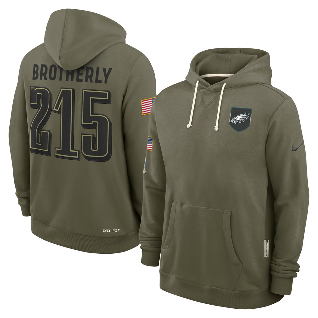 Philadelphia Eagles 2025 Salute to Service Pullover Hoodie - All Stitched