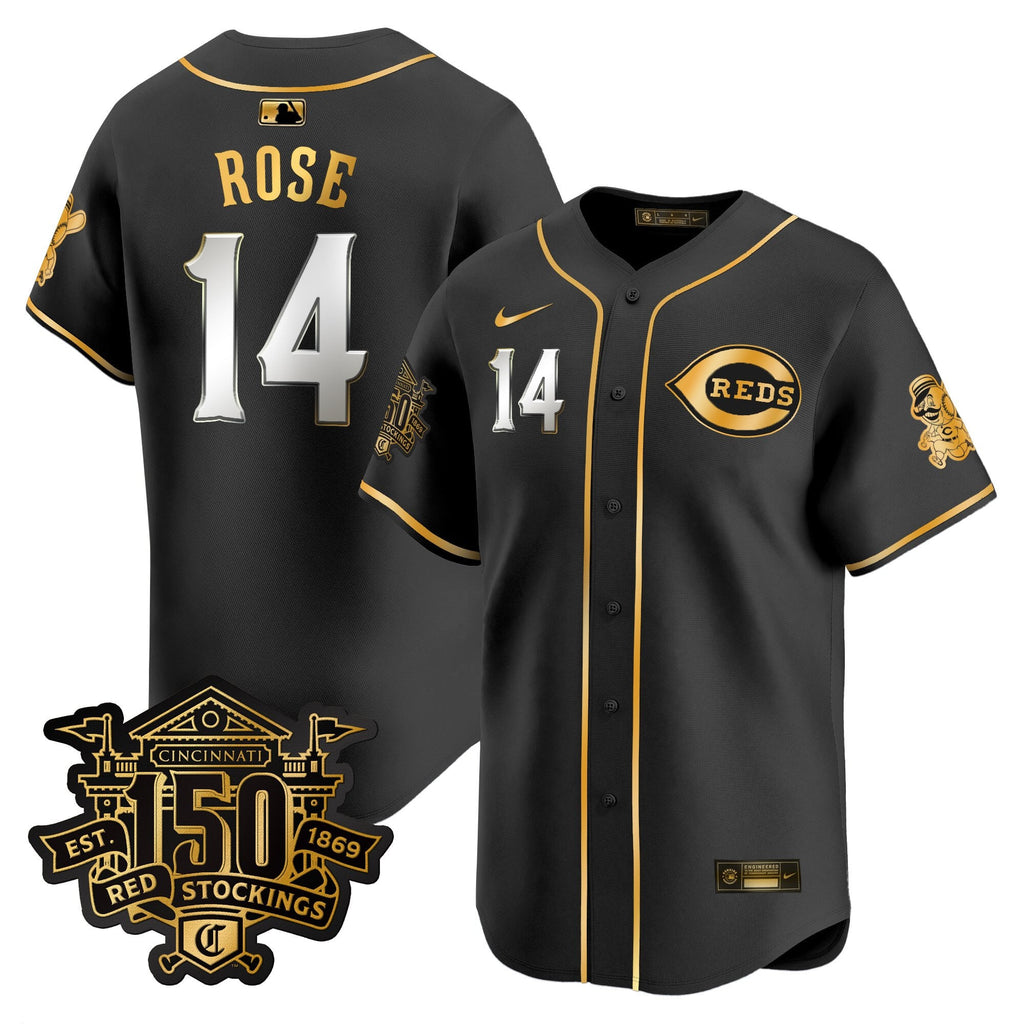 Men's Cincinnati Reds 150th Anniversary Patch Vapor Premier Limited Jersey - All Stitched