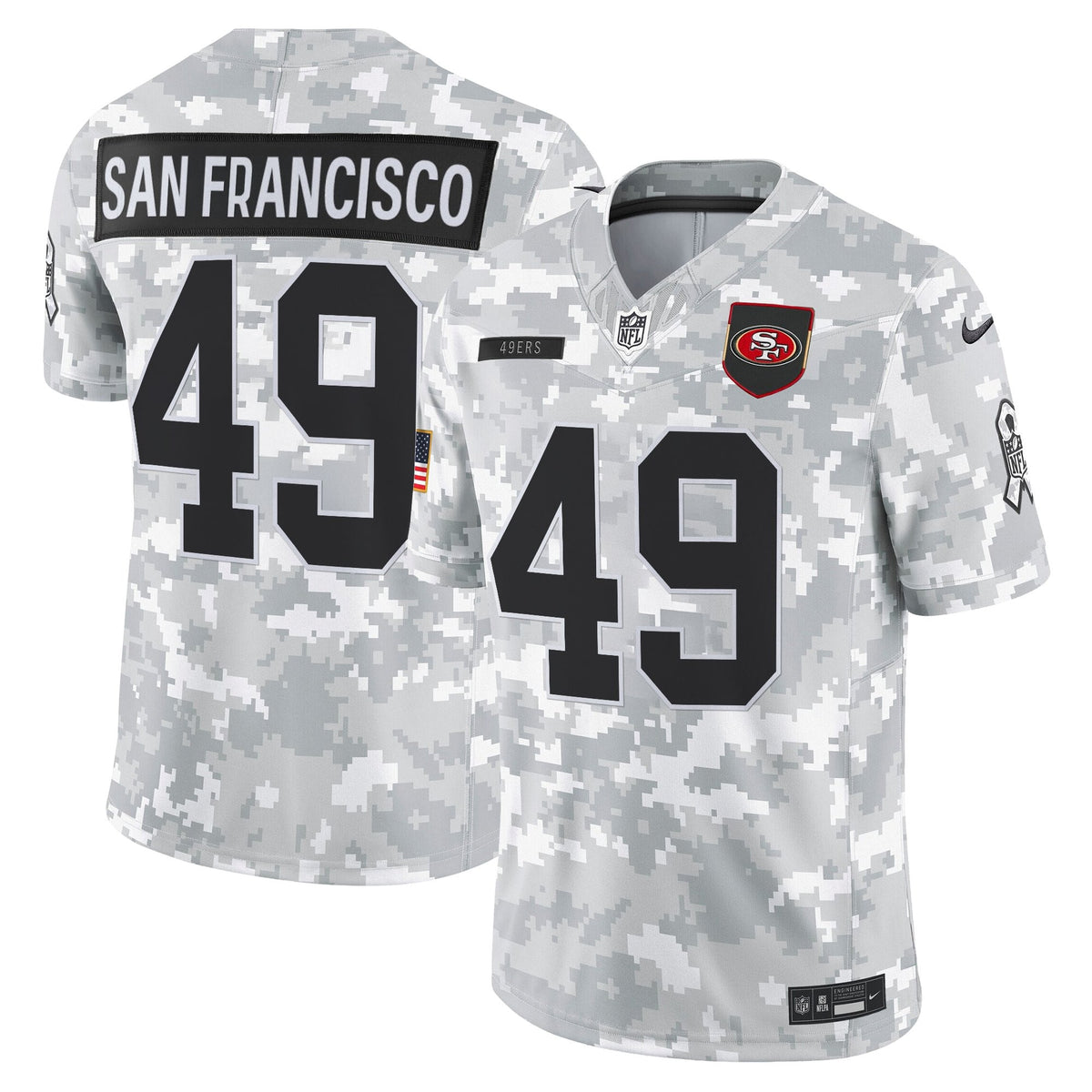 Men's San Francisco 49ers 2025 Salute to Service Vapor Limited Jersey - All Stitched