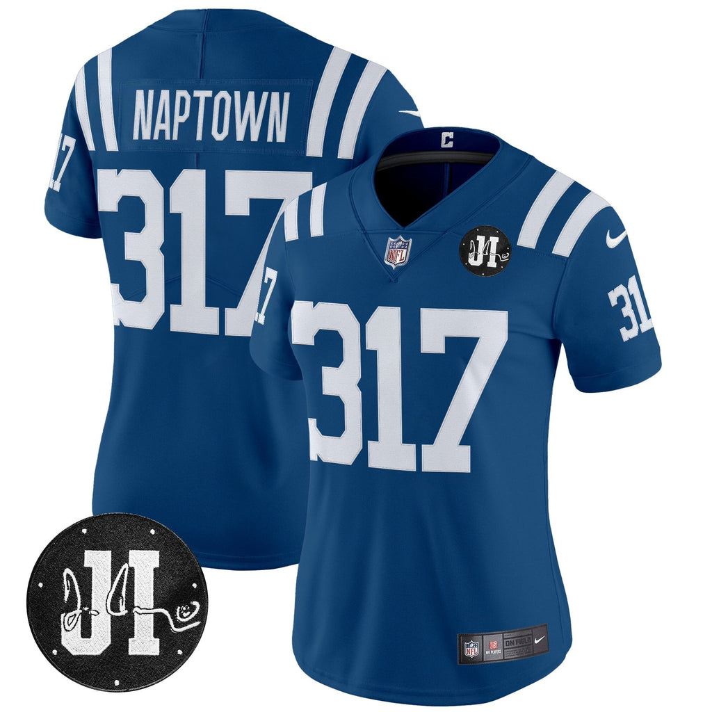 Women's Indianapolis Colts 2025 Jim Irsay Patch Vapor Limited Jersey - All Stitched
