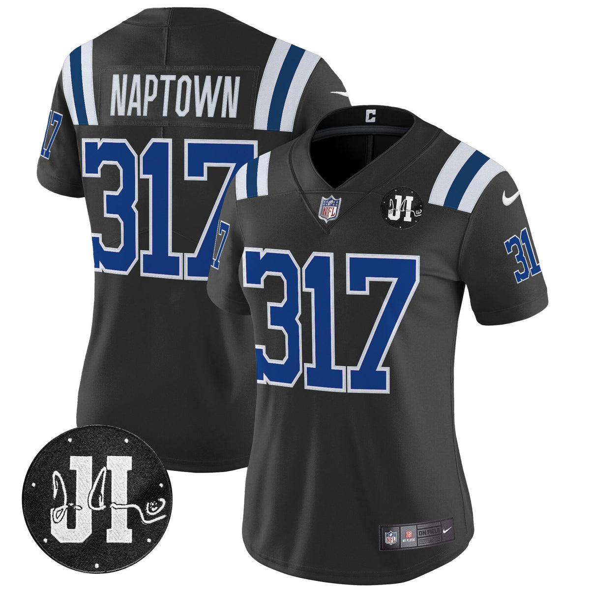 Women's Indianapolis Colts 2025 Jim Irsay Patch Vapor Limited Jersey - All Stitched