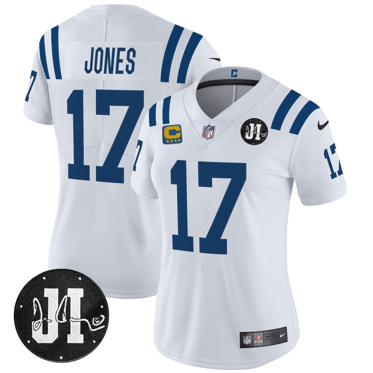 Women's Indianapolis Colts 2025 Jim Irsay Patch Vapor Limited Jersey - All Stitched