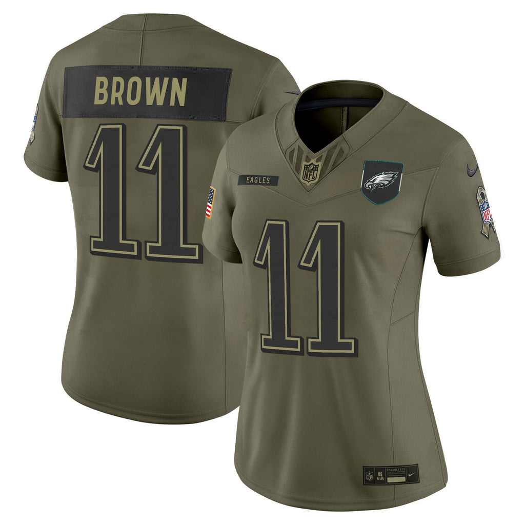 Women's Philadelphia Eagles 2025 Salute to Service Limited Jersey - All Stitched