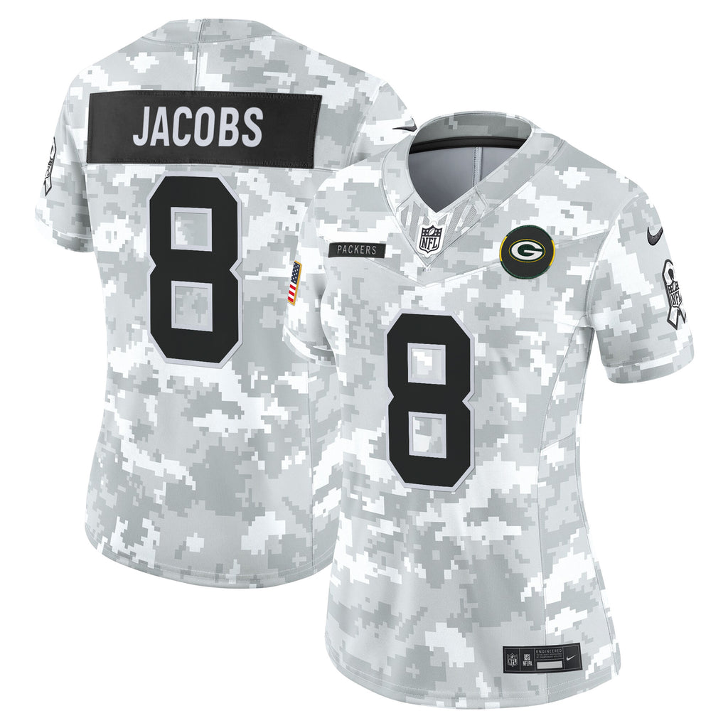Women's Green Bay Packers 2025 Salute to Service Vapor Limited Jersey - All Stitched