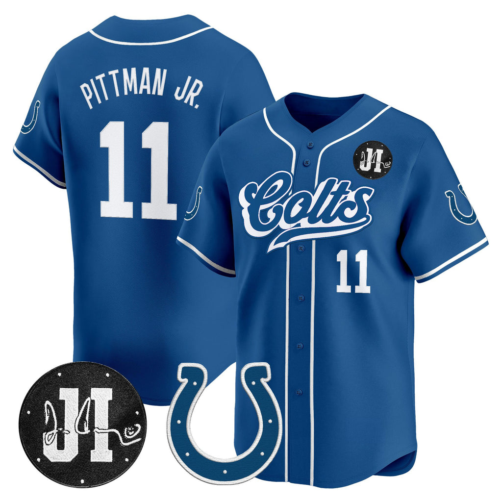 Men's Indianapolis Colts 2025 Jim Irsay Patch Vapor Baseball Jersey - All Stitched