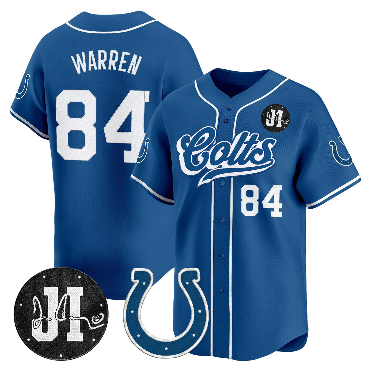 Men's Indianapolis Colts 2025 Jim Irsay Patch Vapor Baseball Jersey - All Stitched