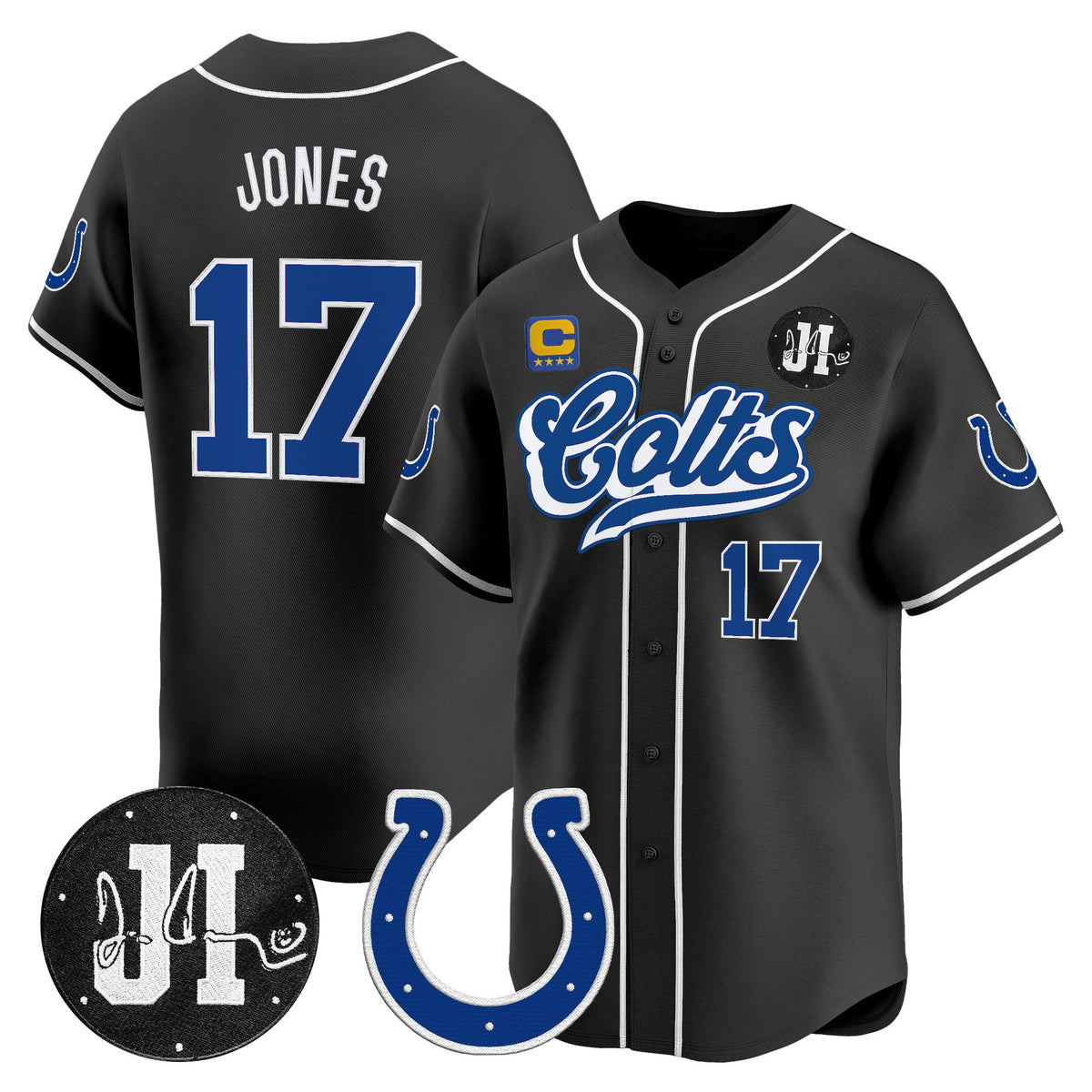 Men's Indianapolis Colts 2025 Jim Irsay Patch Vapor Baseball Jersey - All Stitched