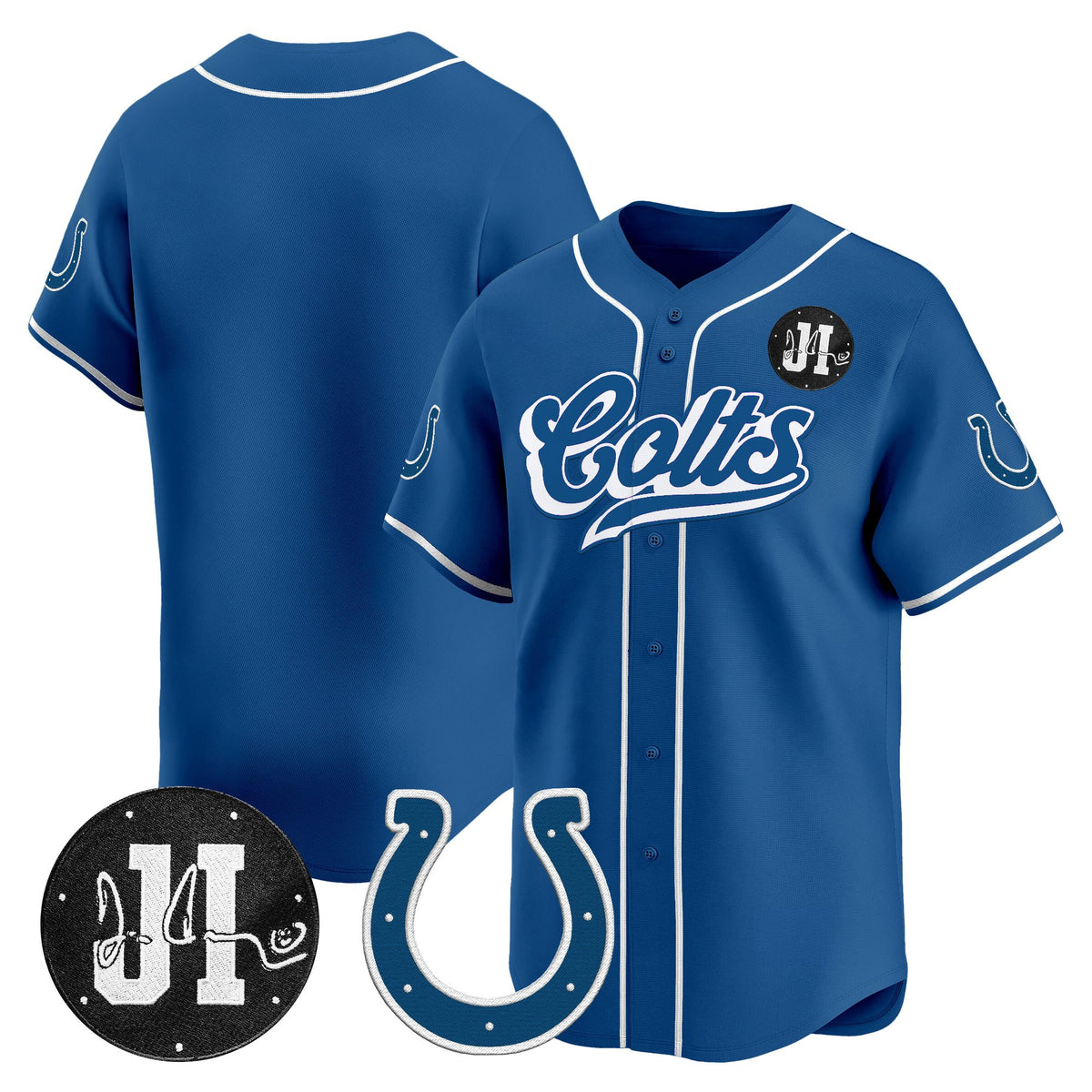 Men's Indianapolis Colts 2025 Jim Irsay Patch Vapor Baseball Jersey - All Stitched