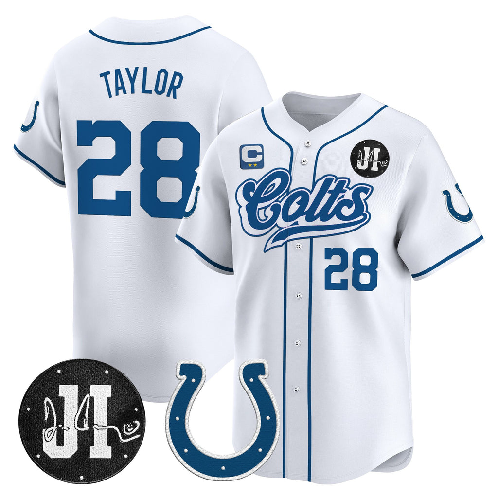 Men's Indianapolis Colts 2025 Jim Irsay Patch Vapor Baseball Jersey - All Stitched