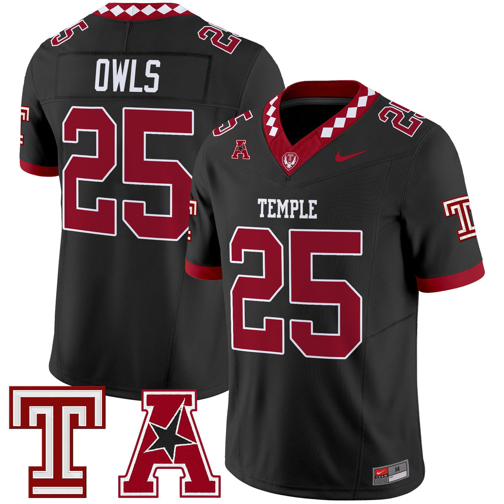Men's Temple Owls 2025 Vapor Limited Jersey - All Stitched