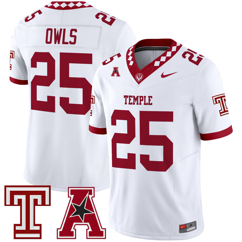 Men's Temple Owls 2025 Vapor Limited Jersey - All Stitched