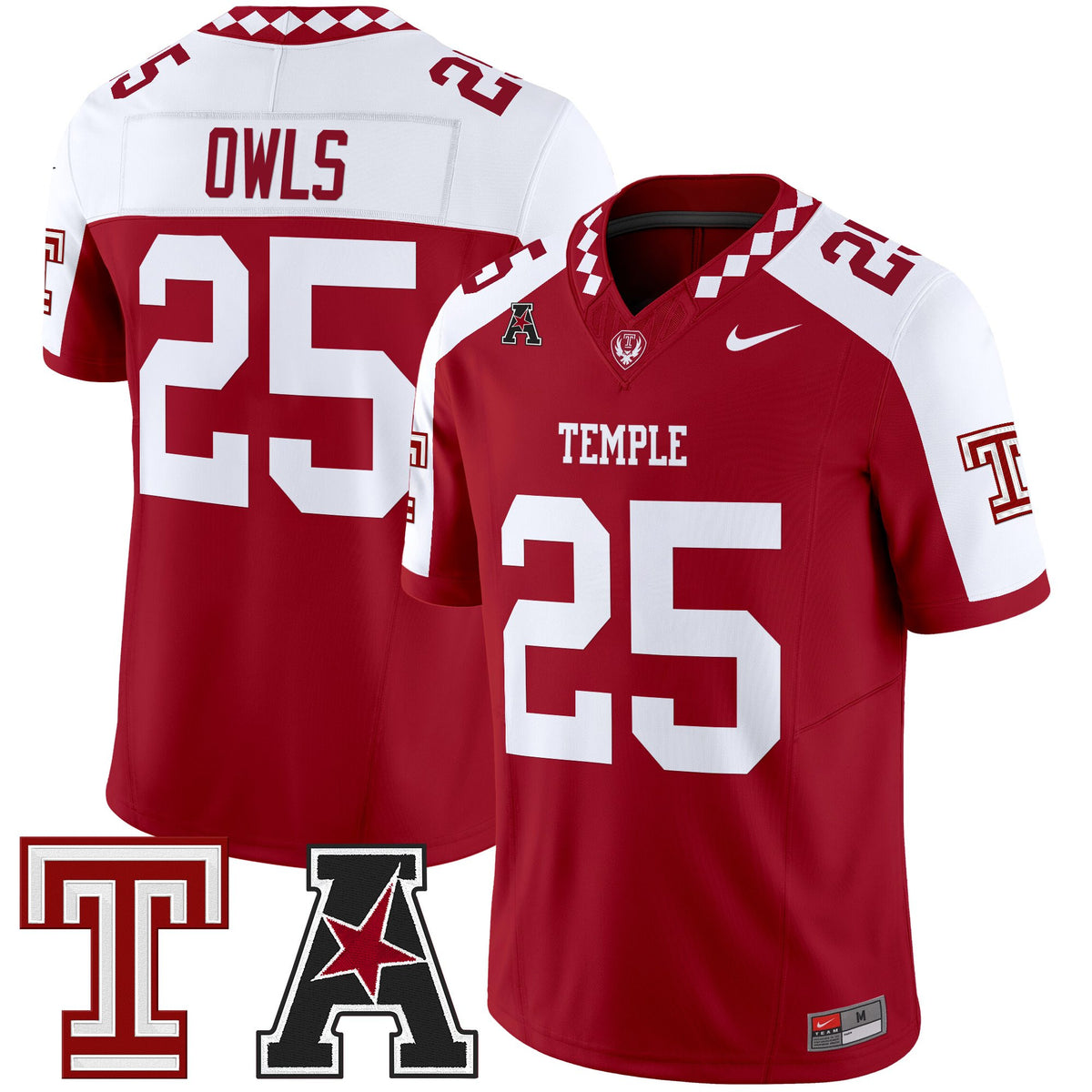 Men's Temple Owls 2025 Vapor Limited Jersey - All Stitched