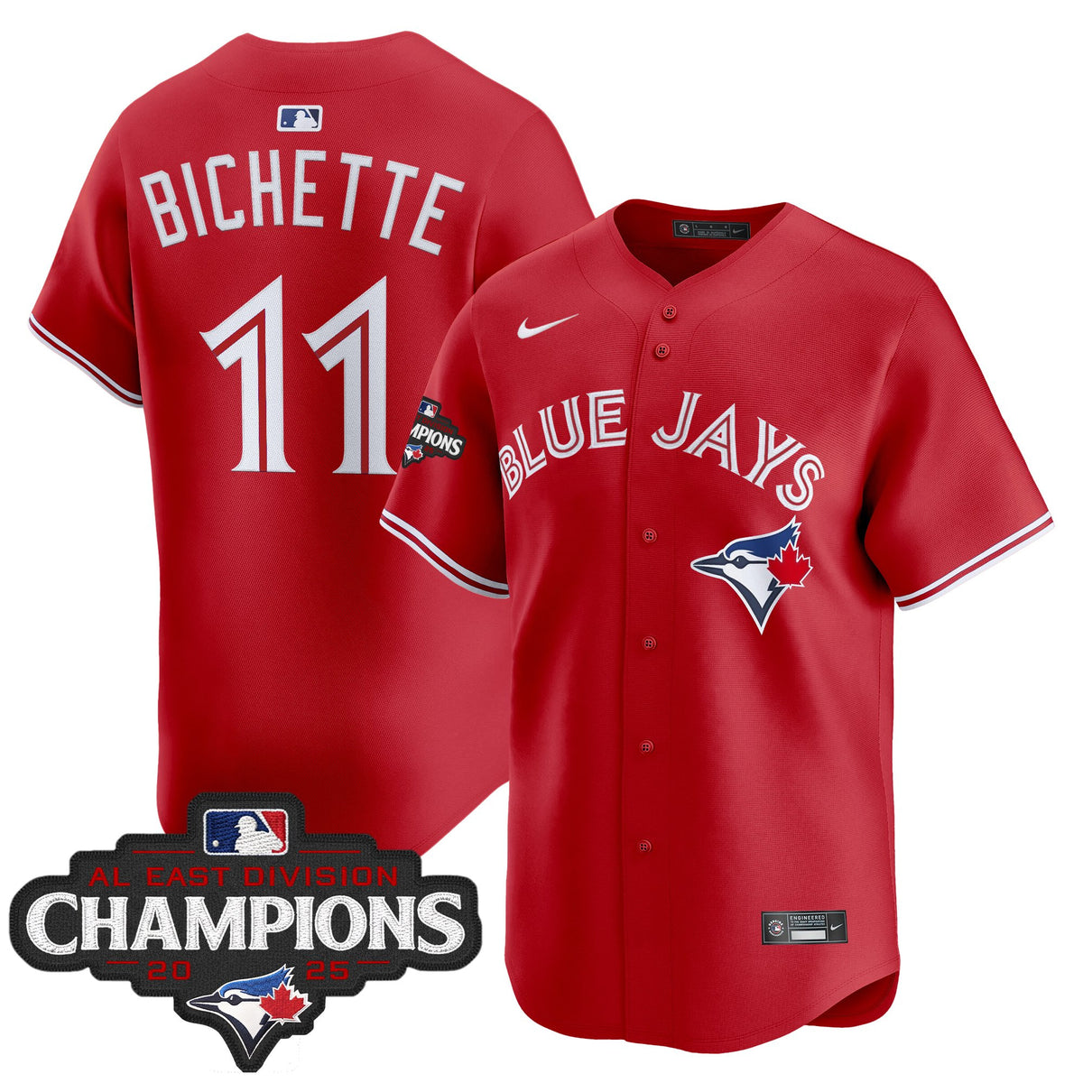 Men's Toronto Blue Jays 2025 AL East Division Champions Vapor Premier Limited Jersey - All Stitched