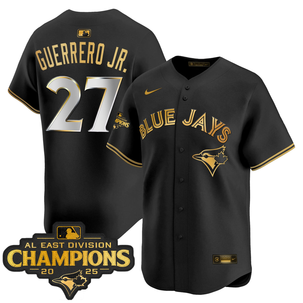 Men's Toronto Blue Jays 2025 AL East Division Champions Vapor Premier Limited Jersey - All Stitched