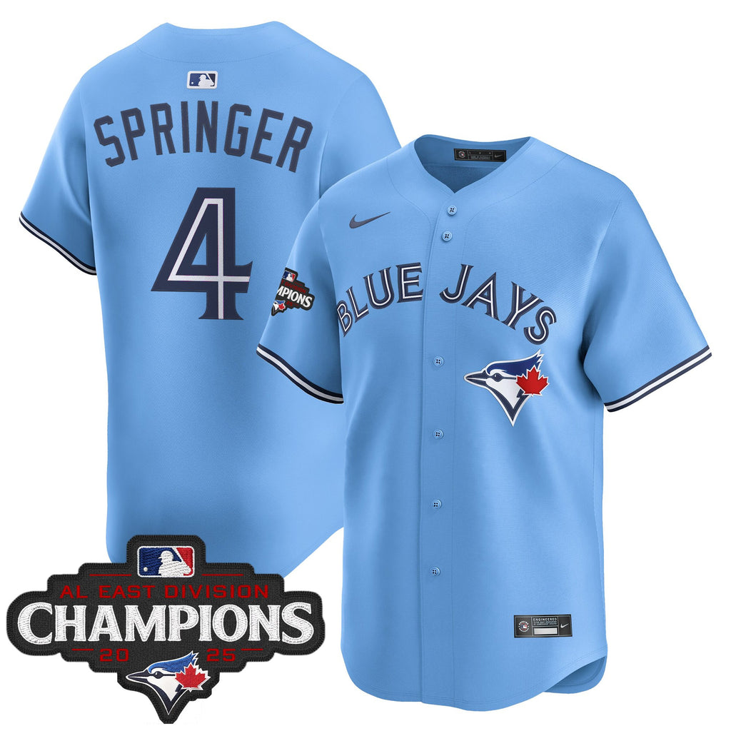 Men's Toronto Blue Jays 2025 AL East Division Champions Vapor Premier Limited Jersey - All Stitched