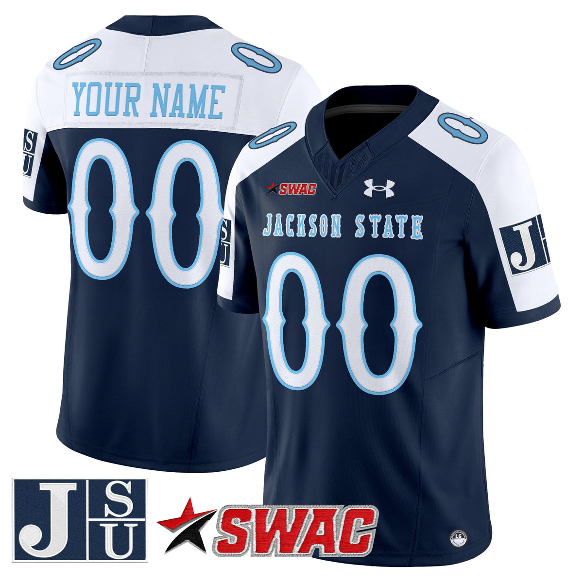Jackson State Tigers 2025 Vapor Limited Custom Jersey V2 - All Stitched
