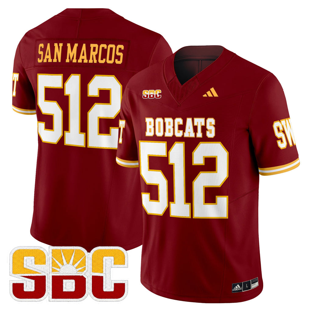 Men's Texas State Bobcats 2025 Vapor Limited Jersey - All Stitched