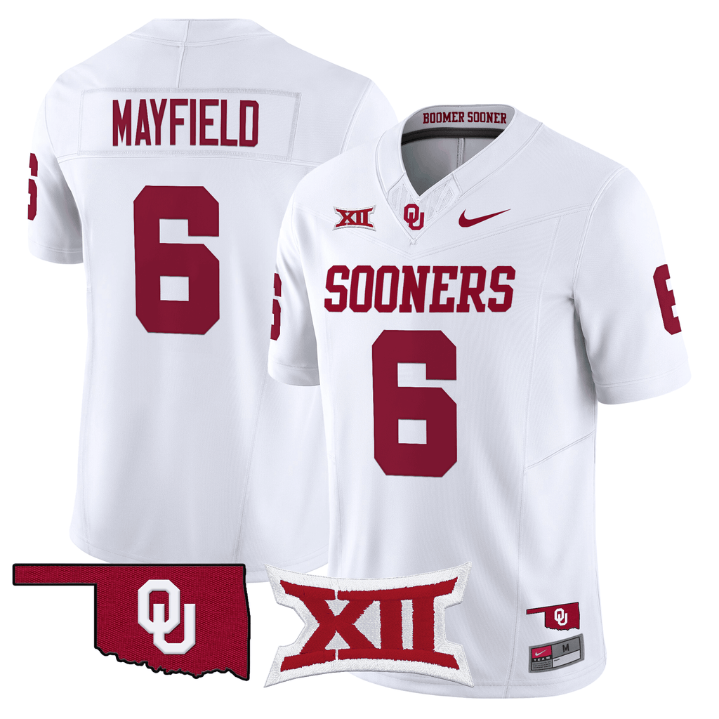 #6 Baker Mayfield Oklahoma Sooners Vapor Limited Jersey - All Stitched