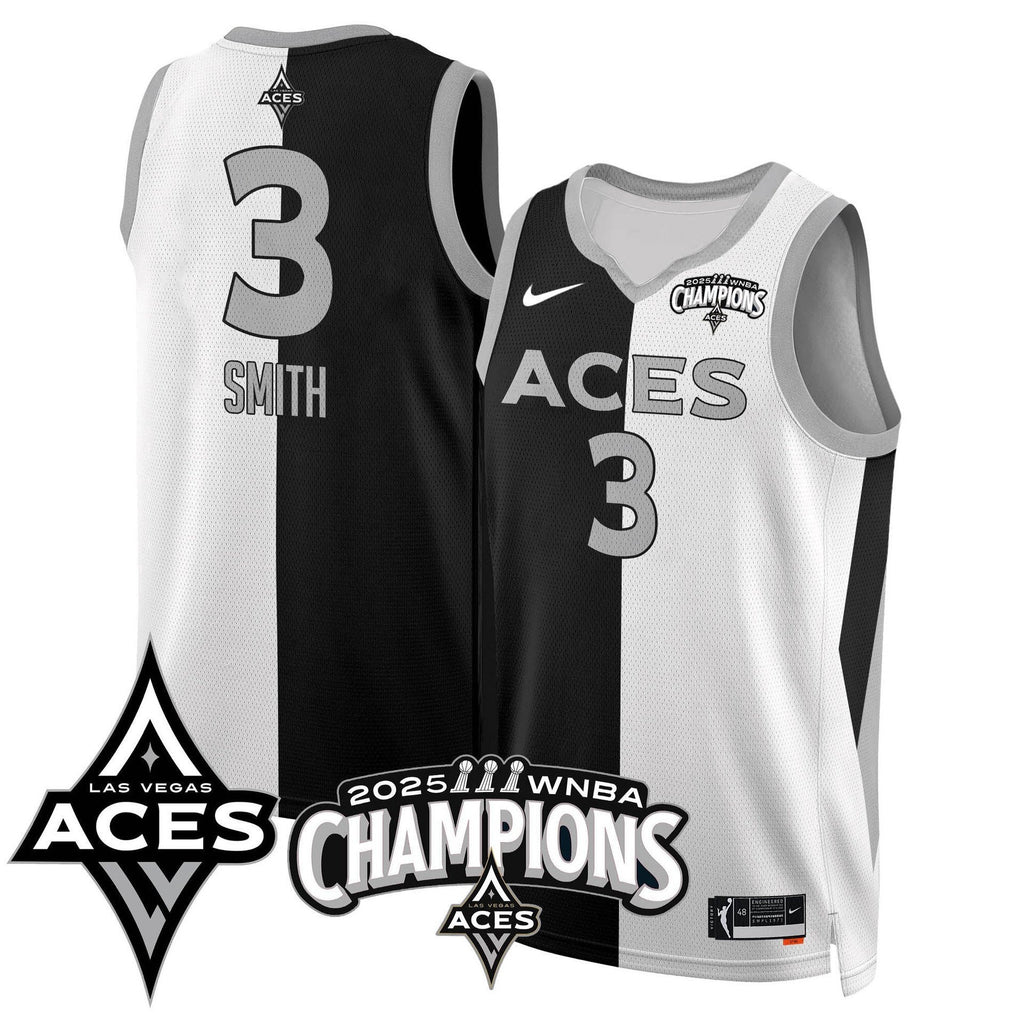 Men's Las Vegas Aces 2025 WNBA Championship Jersey - All Stitched